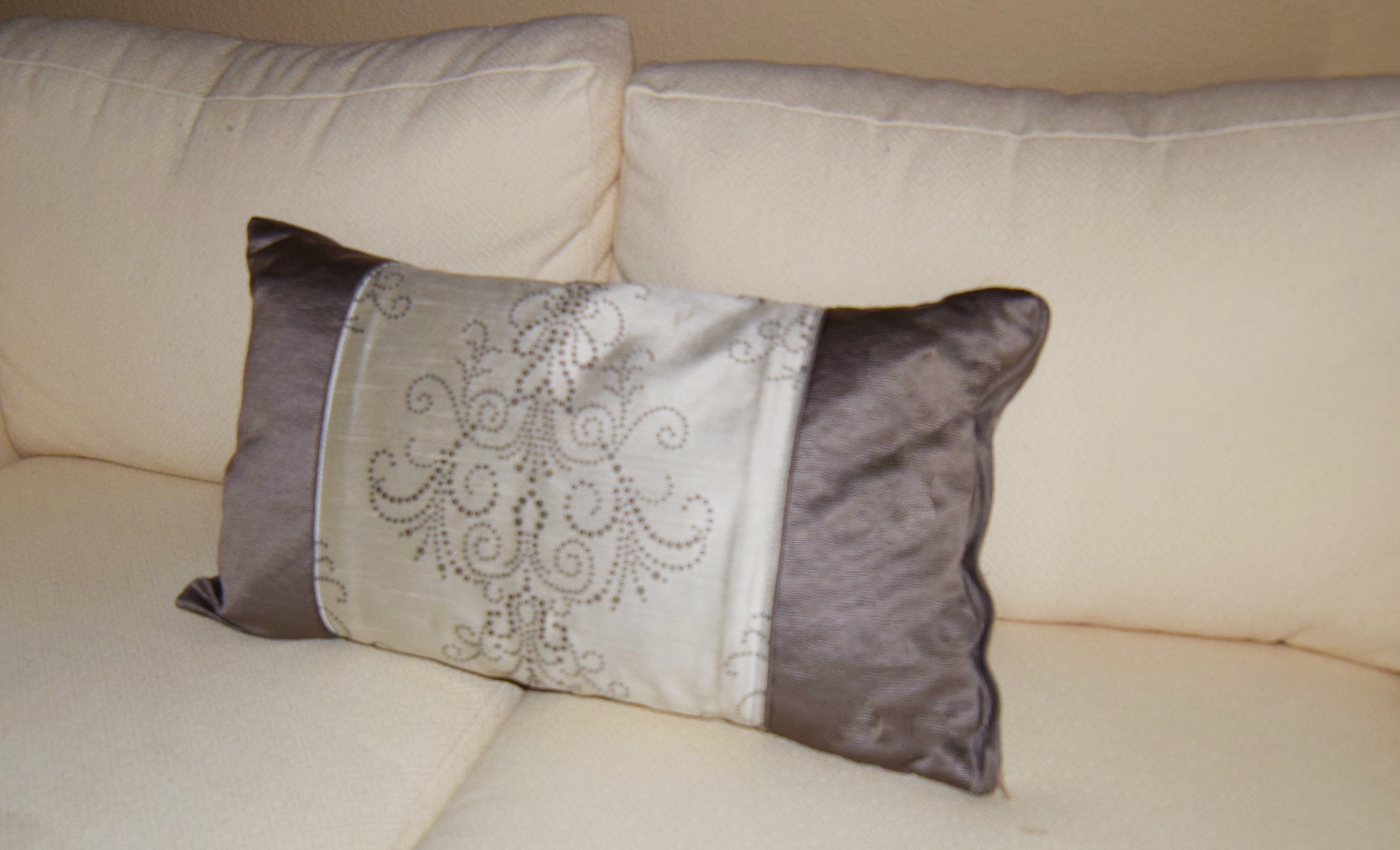 Custom Pillow on Sofa